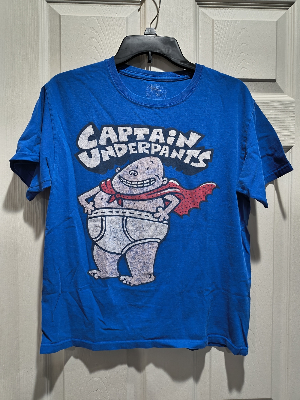 Captain Underpants Graphic Tee - Blue with Red Accent